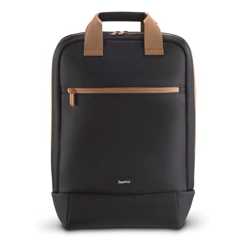 Image of Hama Backpack for Laptop (Laptop Compartment Padded for Laptops up to 16.2 Inches, Laptop Backpack with Front Pocket and Inner Compartment, Ultralight Daypack, Waterproof) Black