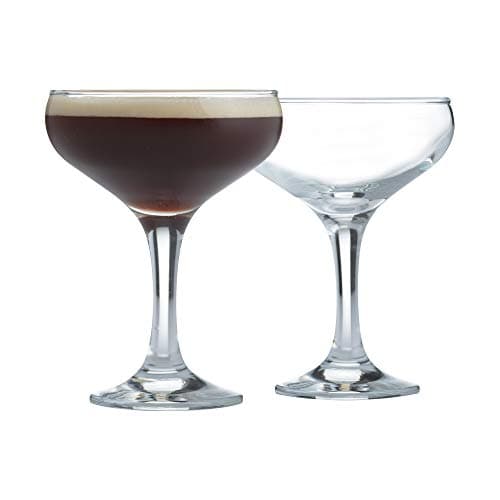 Image of Ravenhead 41.623 Entertain Set of 2 Cocktail Saucer Glasses, 22 x 11 x 14 cm, Brown