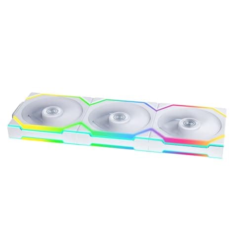 Image of Lian Li UNI Fan SL Wireless 120mm ARGB Fan - Triple Pack - 2.4 GHz Wireless Signal for RGB & Fans Control - Customizable Lighting Effects - Controller Included & Required - White (12SL1W3W)