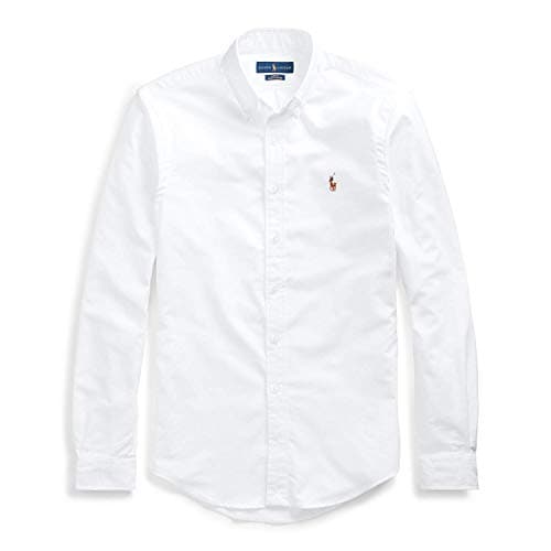 Image of Polo Ralph Lauren - Mens Oxford Shirt(s) - Longsleeve Luxury 100% Cotton - Plain or Pinstripe
