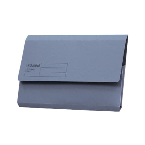 Image of Exacompta Guildhall Document Wallets, 285gsm, Foolscap - Blue, Pack of 50
