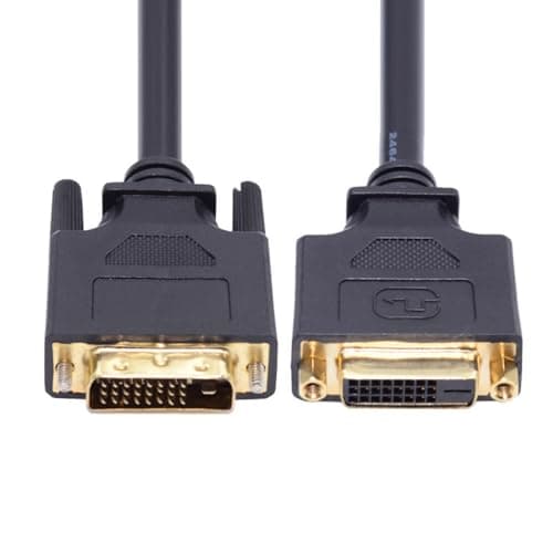 Image of CY Cable DVI 24+1 Male to Female Extension Cable DVI-D Dual Link Digital Video for Monitor Graphics Card 50cm