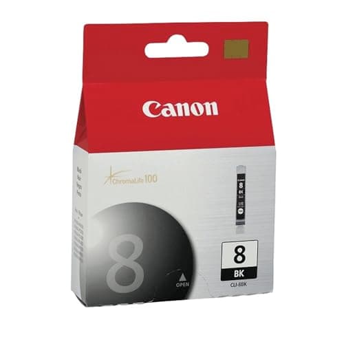 Image of Canon No. 8 Black Ink Cartridge (Chromalife 100 Inks, CLI-8BK)