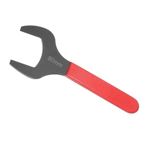 Image of Awclub 80mm Open End Wrench, 15 Degree Offset Thin U-Shaped Spanner with Red Shank, Black Finish for Automotive Repair & Furniture Assembly