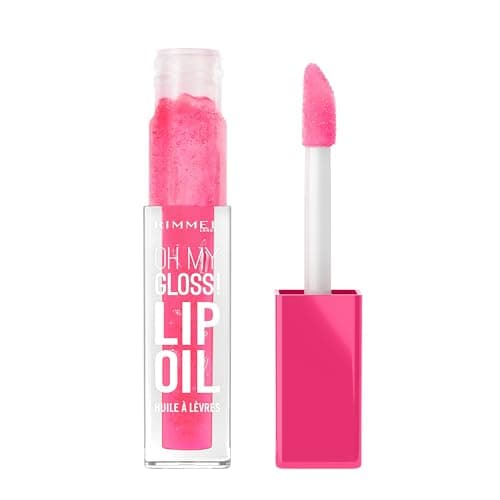 Image of Rimmel Oh My Gloss! Lip Oil 003 Berry Pink, Juicy Shine, Hydrates & Naturally Plumps, Moisture Boost, Vitamin E, Replenishes & Restores the Lips, Coconut Oil, Non-Sticky, Vegan & Cruelty Free