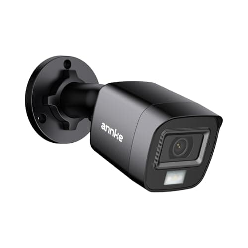 Image of ANNKE 1080p HD-TVI Security Surveillance Camera for Home CCTV System, 2MP Bullet BNC Cams with Color Night Vision, IP67 Surveillance Weatherproof Add–on Wired Camera - E200
