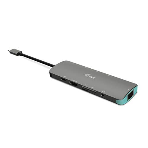 Image of i-tec USB-C Metal Nano Docking Station - 1xHDMI 4K Ultra HD,1xSD Card and 1xmicroSD Card Reader,1xGLAN port,1xCombo audio jack,3xUSB 3.0 ports, 1xUSB-C Power Delivery (100W), Thunderbolt 3 compatible