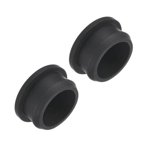 Image of TA-VIGOR 2Pcs Silicone Snap in Locking Hole Plugs, 28mm Diameter Hole Stoppers, Rubber Panel Seal Cover Flush Type Panel Round for Kitchen Rubber Bulkheads Waterproof Sealing Plugs, Black