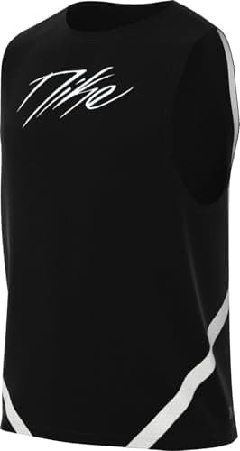 Image of Nike Icon Dri-Fit FZ0252-010 Basketball Jersey (Men), Black/White/Black/White, XL
