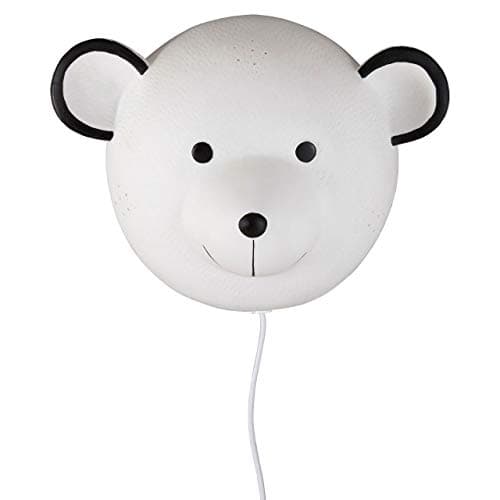 Image of Kids Bear Night Light, White Ceramic, Wall Mounted