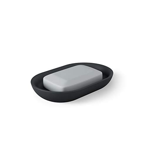 Image of Umbra Junip Soap Holder, Modern Oval Soap Dish for the Bathroom, Black