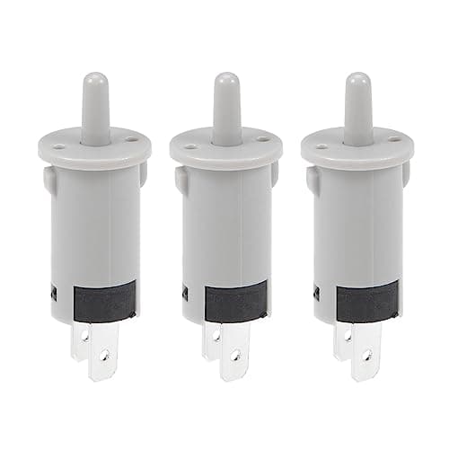 Image of Rebower Door Light Switch PS-KA5 Momentary Normally Closed Replacement Switch, [for Refrigerator or Freezer Applications Lighting] - AC 250V 1A / Grey / 3 Pcs
