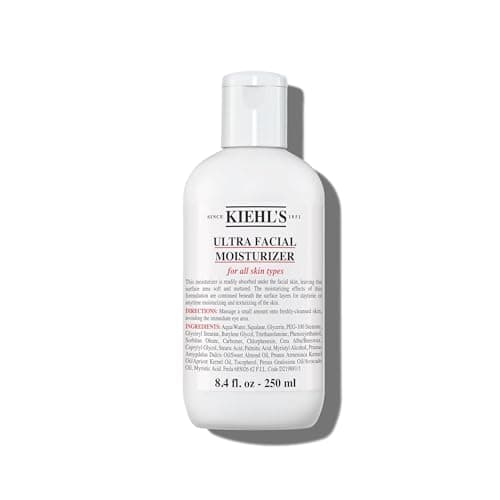 Image of Kiehl's Ultra Facial Moisturiser, Lightweight Face Moisturiser with Squalane and Glycerin, Replenishes Skin's Moisture Barrier, Fragrance-Free, For Women and Men, All Skin Types
