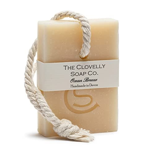 Image of Clovelly Soap Co Natural Handmade Soap on a rope Bar (Bergamot and Lemongrass 100g) For All Skin Types 100g