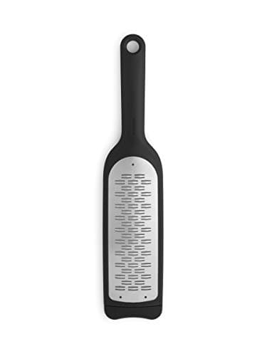 Image of Brabantia Tasty+ Cook & Serve - Cheese Grater plus Cover (Dark Grey) Large Grip, Non-Slip Base, Plastic Safety Cover, Dishwasher Safe, (121661)
