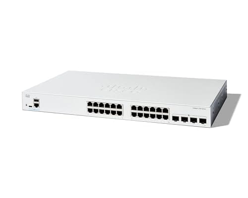 Image of Cisco Catalyst 1300-24T-4X Managed Switch, 24 Port GE, 4x10GE SFP+, Limited Lifetime Protection (C1300-24T-4X)