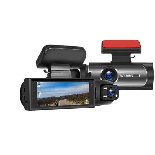Image of Dash Cam 3 Channel Dash Cam WiFi GPS Car DVR Vehicle Camera 2K 1440P Video Recorder Dashcam Black Box Rear View Camera Parking Monitor Car Camera (Color : Style1, Size : Without TF Card)