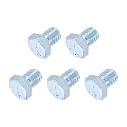 Image of METALLIXITY Hex Bolts (3/8-16 x 1/2") 5Pcs, Carbon Steel Zinc Plated, UNC Coarse Thread, Fully Threaded, External Hex Drive, Hex Head Screw Bolt - for Furniture Repair, Silver