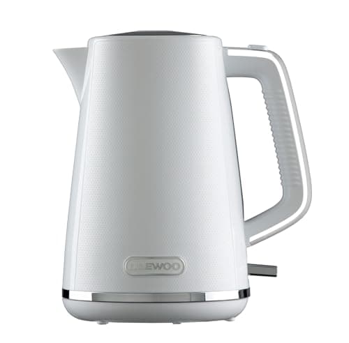 Image of Daewoo Stirling Collection, Jug Kettle 1.7 Litre, User Friendly, Easy Cleaning, Safety Features, 360° Swivel Base, Extra Wide Opening Lid, Water Level Gauge, Part Of A Collection, White