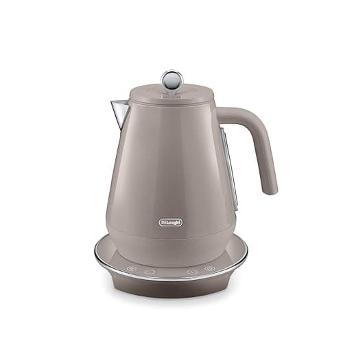 Image of De'Longhi Eclettica SpecialTea KBY3011.BG, Classic Style Electric Kettle with Variable Temperature Control 40°-100°, Anti Scale Filter, 360° Swivel Base, Cord Storage, 1.7L, 3000W, Blissful Beige
