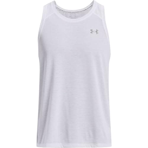 Image of Under Armour Streaker T-Shirt, White/Reflective, XXXXXL Big