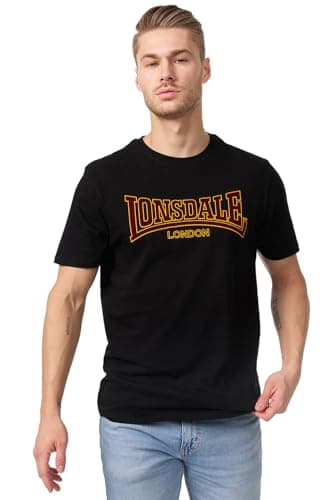 Image of Lonsdale Men's Slim Fit Classic T-Shirt - Black, Large
