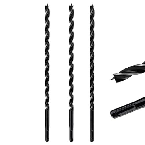 Image of MOXPIFY Extra Long 10mm x 300mm Auger Drill Bit 3pcs SDS Plus, SDS Wood Auger Drill Bits for Woodworking