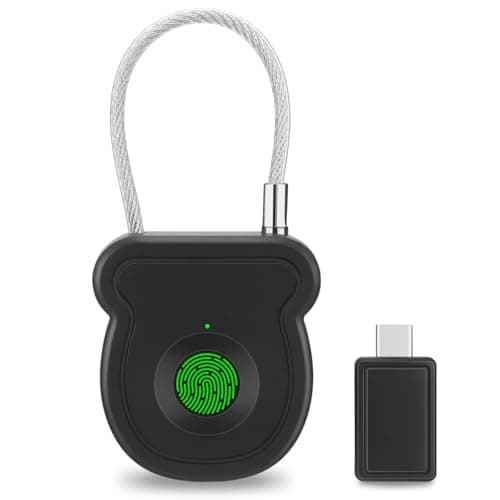 Image of 2025 New Fingerprint Padlock, Keyless Smart Padlock, 0.5s Unlock with 20 Fingerprints, USB-Key, Emergency Unlock Code, Low Power Warning, Anti-Theft for Suitcase, Drawer, Wardrobe