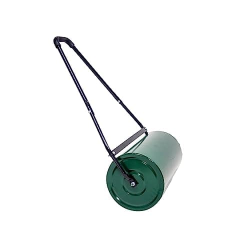 Image of Garden Lawn Roller for Grass Galvanised Steel Water or Sand Fill 30L 38L 48L Metal Heavy Duty with Padded Handle Push or Pull (48L)