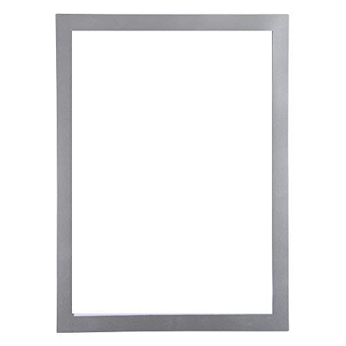 Image of Exacompta - Ref 39200E - Magnetic Wall Display Pocket - Suitable for A4 Documents, 3 Magnetic Sides & 1 Open Side for Insertion, Ideal for Notes & Posters - Silver