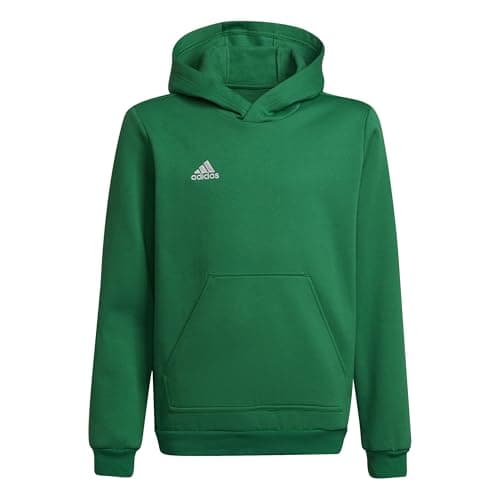 Image of adidas Unisex Kids Entrada 22 Sweat Hoodie, team green/white, 9-10 Years