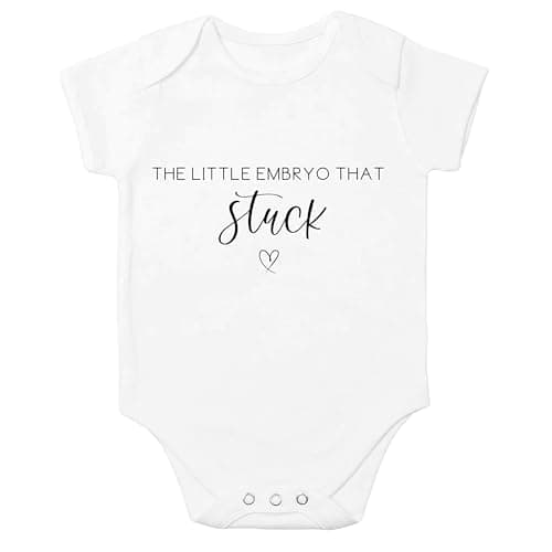 Image of allaboutthebump Little Embryo That Stuck | Baby Announcement Printed Baby Vest Gift (New Mum, New Dad, New Baby, Surprise)