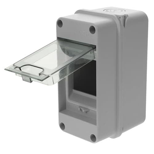 Image of Housoutil 3-Way Power Distribution Junction Box Ip65 Weatherproof Electrical Enclosure with Transparent Cover for Outdoor Circuit Breaker Protection 6.30X3.74X2.87In