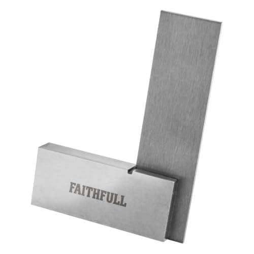 Image of Faithfull Engineers Steel Try Square 50mm (2in) – Precision Ground, Hardened Steel Blade, Accurate Marking, Measuring & Layout Tool for Metalworking & Woodworking
