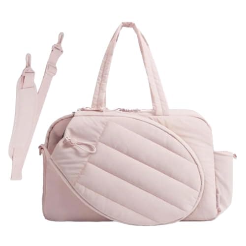 Image of Arroopu Tennis Racket Bag | Large Sports Handbag Tennis Racket Bag for Women | Water-Resistant Pickleballs Racquet Tote for Sports Gym Court Weekend Trips Commuting Offices Business Trip Travel