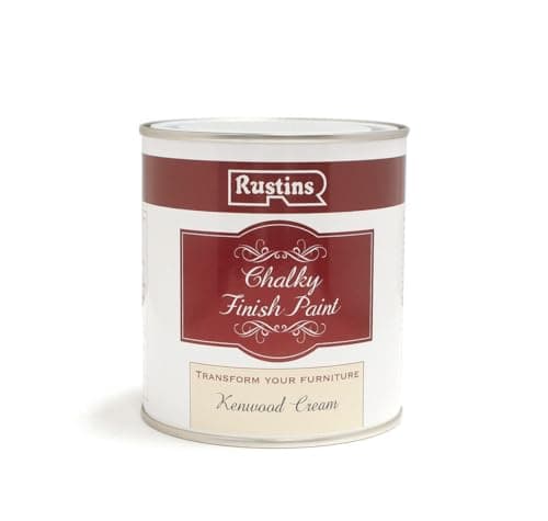 Image of RUSTINS Chalky Finish Furniture Paint – Matte Vintage Chalk Paint for Wood & Cabinets – Easy Apply, Quick Dry, High Coverage – Ideal for Upcycling Furniture - Kenwood Cream 250ml