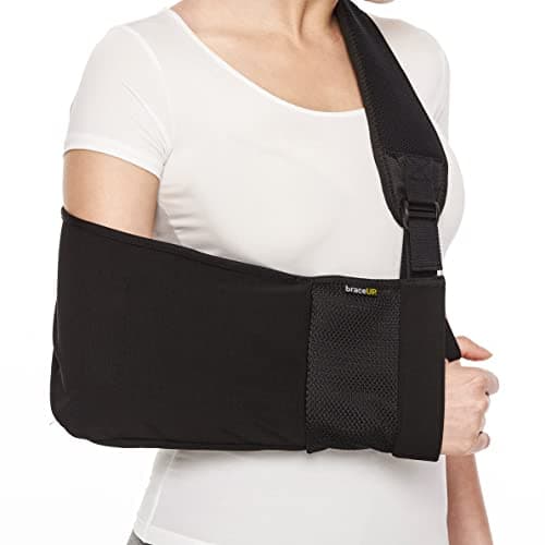 Image of BraceUP Arm Sling for Shoulder Injury for Women and Men - Rotator Cuff Torn, Wrist and Elbow Surgery with Adjustable Padded Arm Support Straps