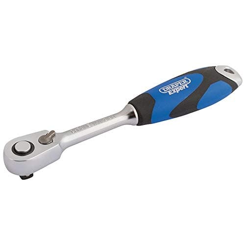Image of Draper 26514 1/4-Inch Square Drive 60 Tooth Micro Head Reversible Soft Grip Ratchet
