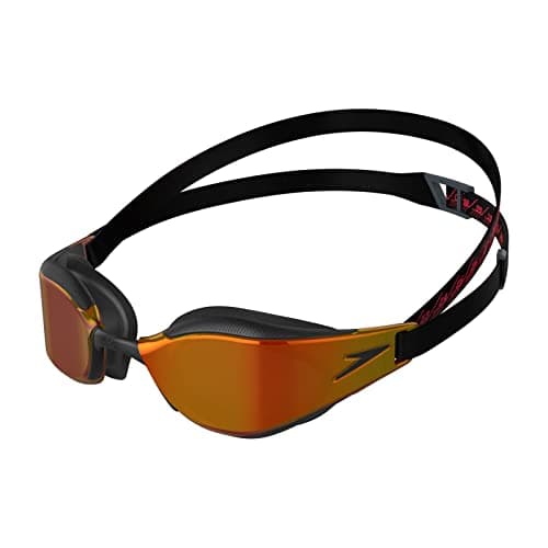 Image of Speedo Adult Unisex Fastskin Hyper Elite Swimming Goggles, Black/Oxid Grey/Fir, One Size