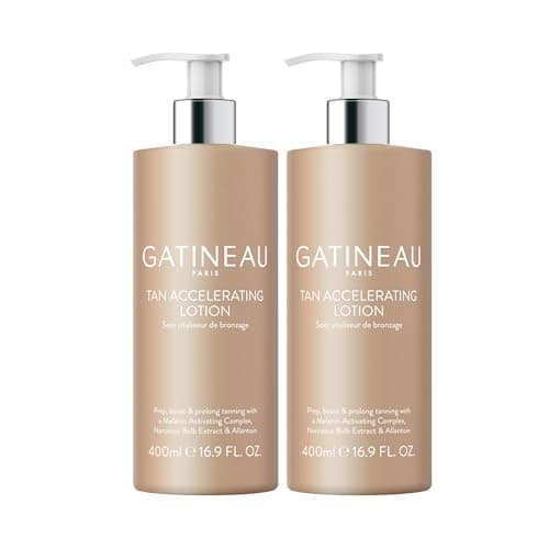 Image of Gatineau - Tan Accelerating Lotion Duo Pack (400ml x 2 Bottles), Enhance Natural Tanning, For Face & Body