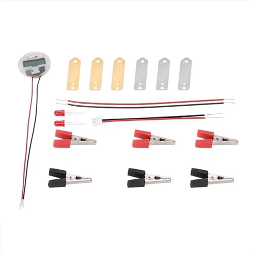 Image of Potato Electricity Experiments Kit, Digital Clock, Light Bulb, Zinc/Copper Plates and Wires, Fun Learning Science Toy Includes Lemon, Orange, Tomato,For Educational Purposes