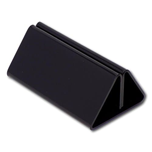 Image of EPOSGEAR 100mm Menu Show Card Acrylic Name Place Table Sign Display Stand Holders - Perfect for Shops, Restaurants, Bars, Weddings, Parties etc (Black, 1 Holder)