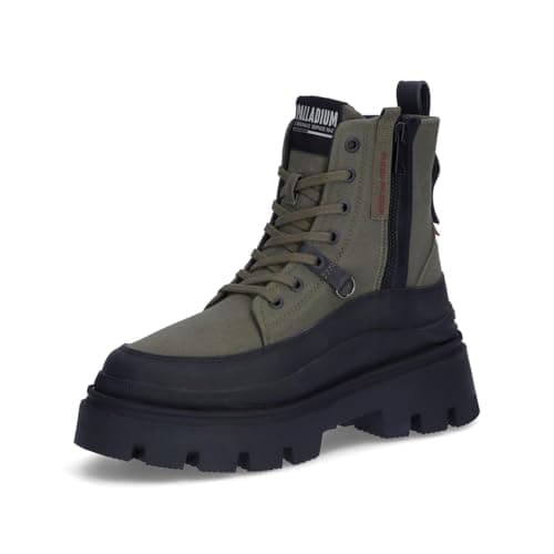 Image of Palladium Women's Pallasquad Zip TX Ankle Boots, Green, 6 UK