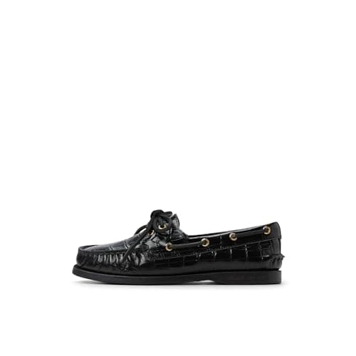 Image of Sperry Women's Ao 2 Eye Boat Shoe, Black, 7.5 UK
