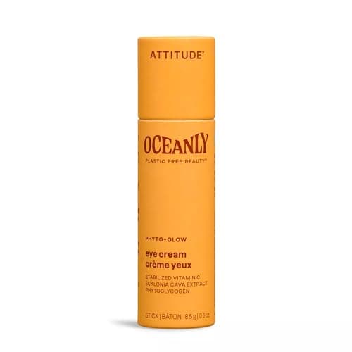 Image of ATTITUDE Oceanly Eye Cream Stick, EWG Verified, Plastic-free, Plant and Mineral-Based Ingredients, Vegan Skin Care Products, PHYTO GLOW, Unscented, 8.5 grams