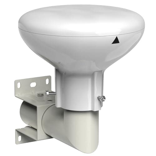 Image of Outdoor Aerial, SLx Digidome for TV Digital Freeview HD 360° Omni Directional Amplified Antenna with Integrated 4G + 5G Filter and Full Installation Kit, White