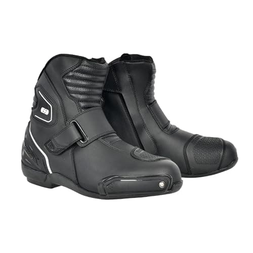 Image of Oxford Men's Omega Air Short Motorcycle Boots, Black/White, UK 12 (EU 46)