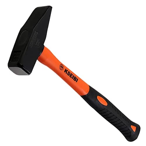 Image of KSEIBI 271450 Machinist Engineers Hammer, Forged Steel Cross Peen Sheet Metal Hammer, Blacksmith Forging Tools (Anti-Slip Handle, 2.20 lb / 1000 grams)