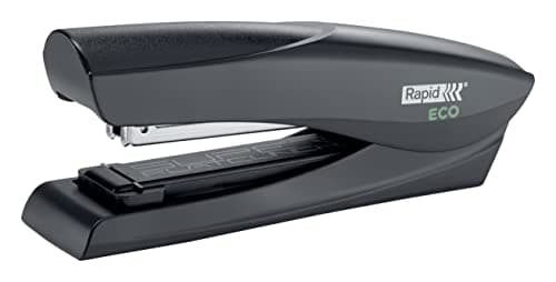 Image of Rapid ECO Full Strip Stapler, Full Size Heavy Duty Stapler Made Using Recycled Plastic, For Home, Office Or School Use, Eco Conscious Stationery Range, Black, 24812301