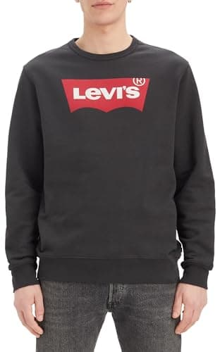 Image of Levi's Men's Graphic Crewneck B Sweatshirt, Housemark Two Color Jet Black, S